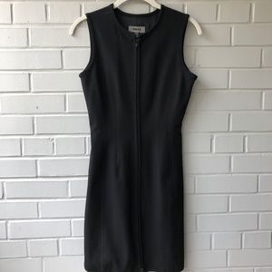 Vintage MEXX Front Zippered Sleeveless Little Black Dress
